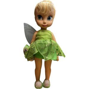 Disney Animators Collection Tinker Bell Doll 15" With Green Fairy Dress & Wings